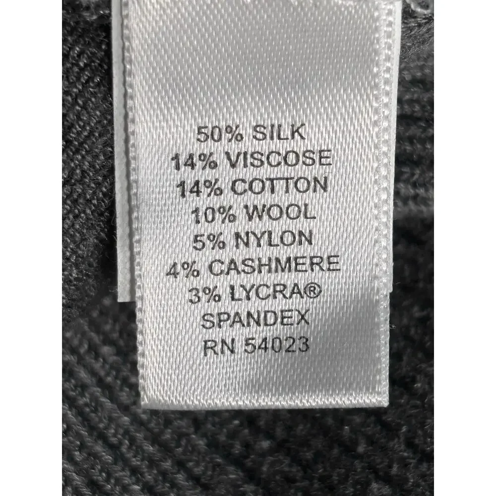 Banana Republic Silk Cotton Cashmere V Neck Grey Sweater Small Minimalist Unisex